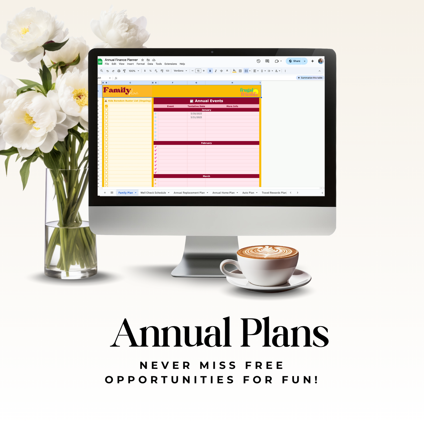 Annual Finance Planner - Your All-in-One Life & Money Organization System!