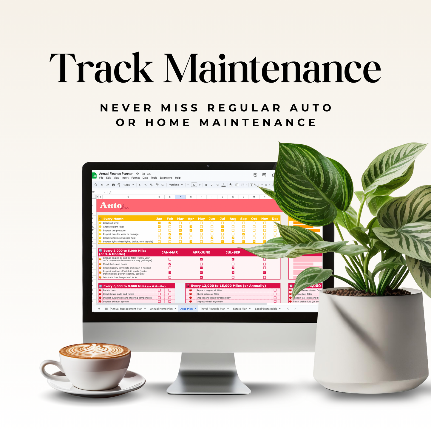 Annual Finance Planner - Your All-in-One Life & Money Organization System!