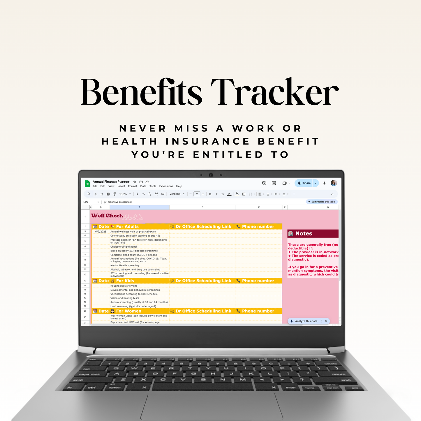 Annual Finance Planner - Your All-in-One Life & Money Organization System!