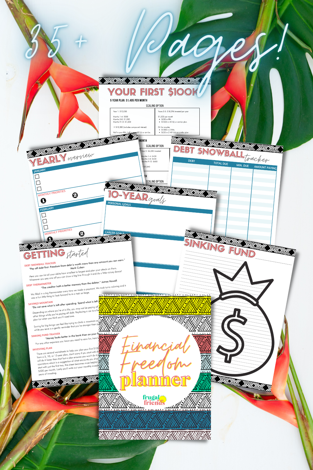 Financial Freedom Planner {35+ Page Digital Download}