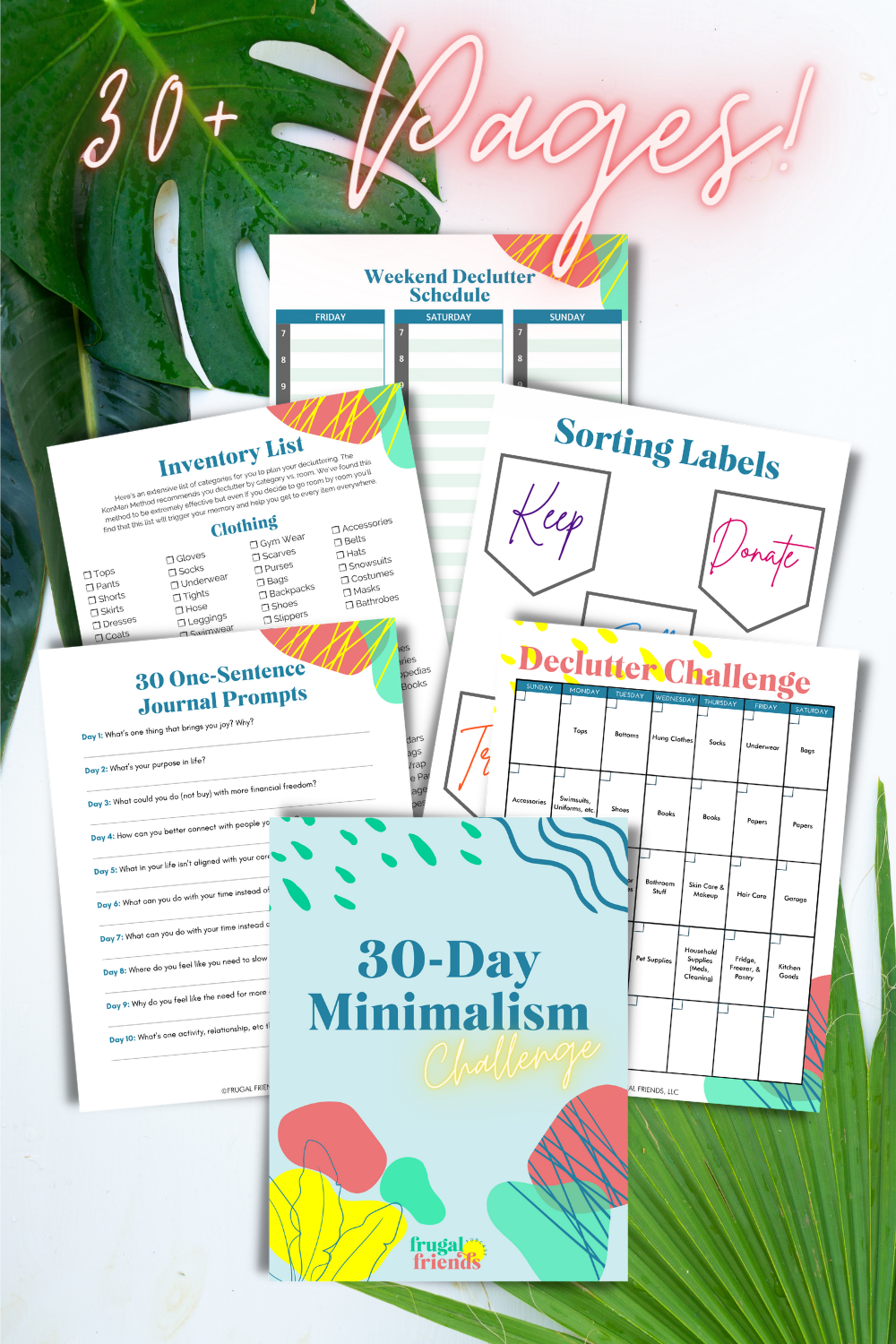 30-Day Minimalism Challenge {30+ Page Digital Download}