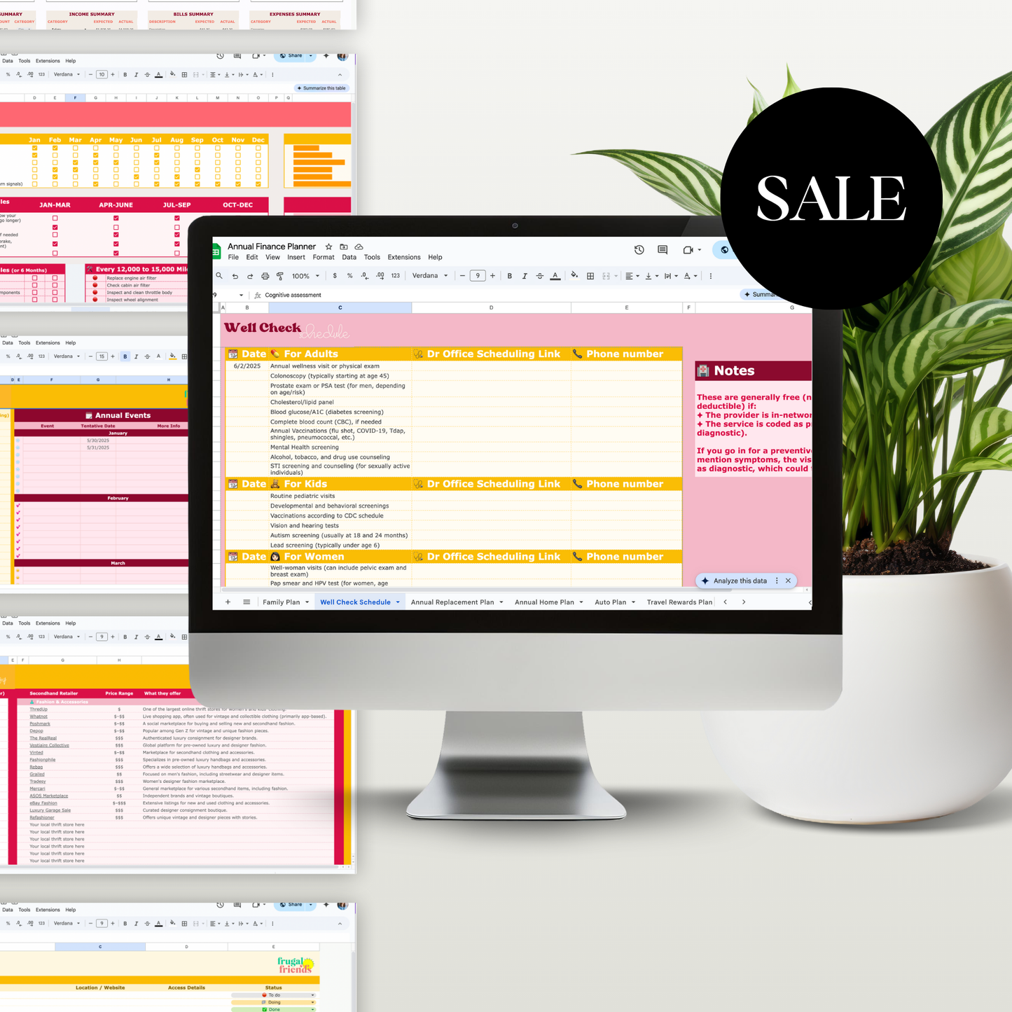 Annual Finance Planner - Your All-in-One Life & Money Organization System!